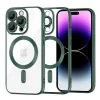 Techsuit - Luxury Crystal MagSafe tok - iPhone 14 Pro Max - Sötétzöld átlátszó