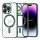Techsuit - Luxury Crystal MagSafe tok - iPhone 14 Pro Max - Sötétzöld átlátszó