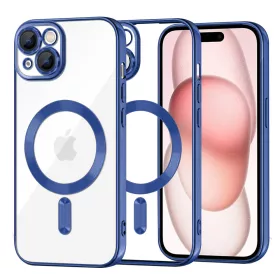   Techsuit - Luxury Crystal MagSafe tok - iPhone 15 - Kék átlátszó