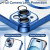 Techsuit - Luxury Crystal MagSafe tok - iPhone 15 - Kék átlátszó