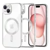 Techsuit - Luxury Crystal MagSafe tok - iPhone 15 - Ezüst átlátszó