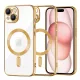 Techsuit - Luxury Crystal MagSafe tok - iPhone 15 - Arany átlátszó