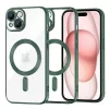 Techsuit - Luxury Crystal MagSafe tok - iPhone 15 - Sötétzöld átlátszó