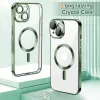 Techsuit - Luxury Crystal MagSafe tok - iPhone 15 - Sötétzöld átlátszó