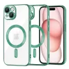 Techsuit - Luxury Crystal MagSafe tok - iPhone 15 - Zöld átlátszó