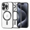 Techsuit - Luxury Crystal MagSafe tok - iPhone 15 Pro - Fekete átlátszó