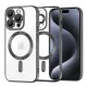 Techsuit - Luxury Crystal MagSafe tok - iPhone 15 Pro - Fekete átlátszó