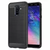 Techsuit - Carbon szilikon tok - Samsung Galaxy A6 Plus 2018 - Fekete