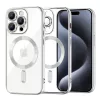 Techsuit - Luxury Crystal MagSafe tok - iPhone 15 Pro - Ezüst átlátszó