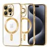 Techsuit - Luxury Crystal MagSafe tok - iPhone 15 Pro - Arany átlátszó