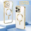 Techsuit - Luxury Crystal MagSafe tok - iPhone 15 Pro - Arany átlátszó