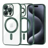 Techsuit - Luxury Crystal MagSafe tok - iPhone 15 Pro - Sötétzöld átlátszó