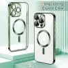 Techsuit - Luxury Crystal MagSafe tok - iPhone 15 Pro - Sötétzöld átlátszó