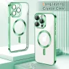Techsuit - Luxury Crystal MagSafe tok - iPhone 15 Pro - Zöld átlátszó