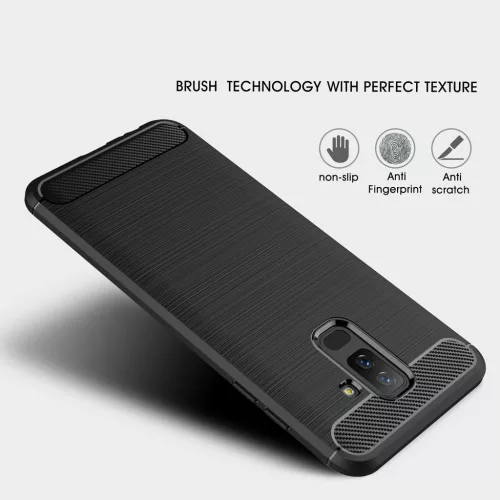 Techsuit - Carbon szilikon tok - Samsung Galaxy A6 Plus 2018 - Fekete
