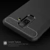 Techsuit - Carbon szilikon tok - Samsung Galaxy A6 Plus 2018 - Fekete