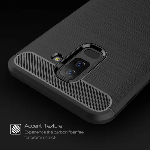 Techsuit - Carbon szilikon tok - Samsung Galaxy A6 Plus 2018 - Fekete