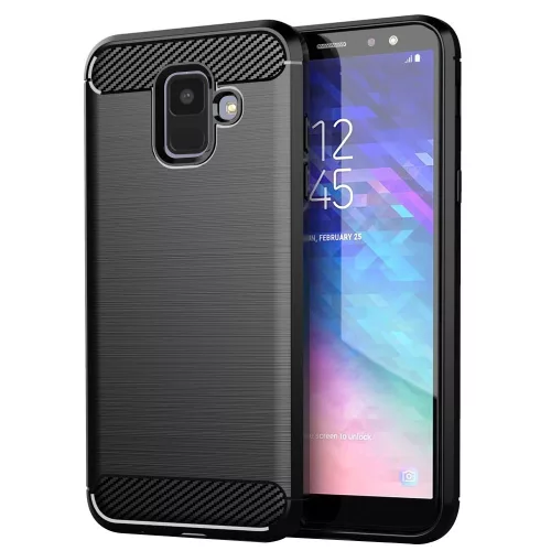 Techsuit - Carbon szilikon tok - Samsung Galaxy A6 2018 - Fekete
