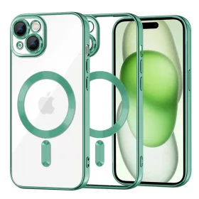   Techsuit - Luxury Crystal MagSafe - iPhone 15 Plus - Zöld átlátszó