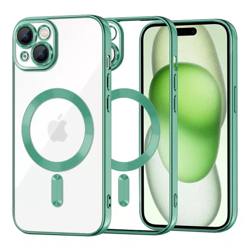 Techsuit - Luxury Crystal MagSafe - iPhone 15 Plus - Zöld átlátszó