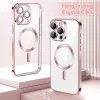 Techsuit - Luxury Crystal MagSafe tok - iPhone 15 Pro Max - Rózsaszín átlátszó
