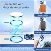 Techsuit - Luxury Crystal MagSafe tok - iPhone 15 Pro Max - Kék átlátszó