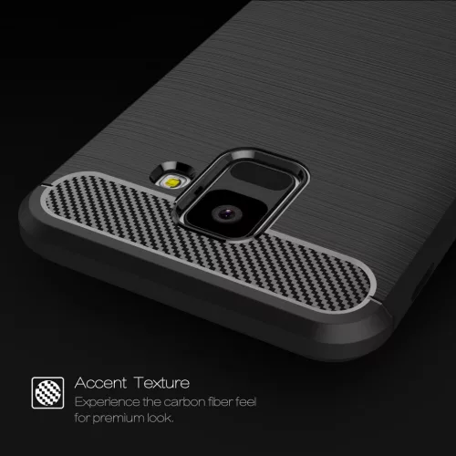 Techsuit - Carbon szilikon tok - Samsung Galaxy A6 2018 - Fekete
