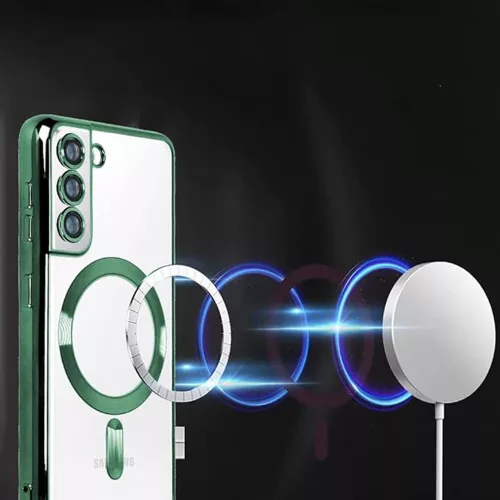 Techsuit - Luxury Crystal MagSafe tok - Samsung Galaxy S21 5G - Ezüst átlátszó