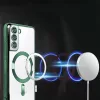 Techsuit - Luxury Crystal MagSafe tok - Samsung Galaxy S21 Plus 5G - Fekete átlátszó