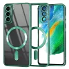 Techsuit - Luxury Crystal MagSafe tok - Samsung Galaxy S21 FE 5G - Zöld átlátszó