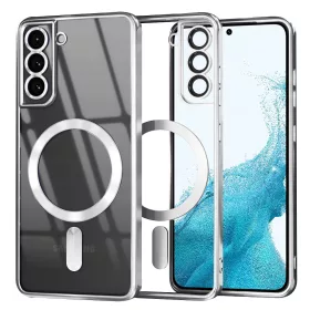   Techsuit - Luxury Crystal MagSafe tok - Samsung Galaxy S22 5G - Ezüst átlátszó