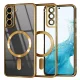 Techsuit - Luxury Crystal MagSafe tok - Samsung Galaxy S22 5G - Arany átlátszó