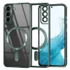 Techsuit - Luxury Crystal MagSafe tok - Samsung Galaxy S22 5G - Sötétzöld átlátszó