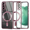 Techsuit - Luxury Crystal MagSafe tok - Samsung Galaxy S22 Plus 5G - Rózsaszín átlátszó