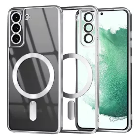   Techsuit - Luxury Crystal MagSafe tok - Samsung Galaxy S22 Plus 5G - Ezüst átlátszó