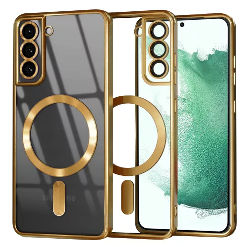 Techsuit - Luxury Crystal MagSafe tok - Samsung Galaxy S22 Plus 5G - Arany átlátszó