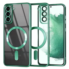   Techsuit - Luxury Crystal MagSafe tok - Samsung Galaxy S22 Plus 5G - Zöld átlátszó