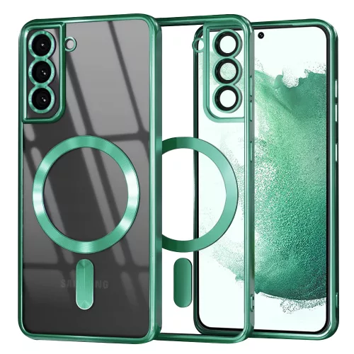 Techsuit - Luxury Crystal MagSafe tok - Samsung Galaxy S22 Plus 5G - Zöld átlátszó