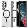 Techsuit - Luxury Crystal MagSafe tok - Samsung Galaxy S22 Ultra 5G - Fekete átlátszó