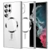 Techsuit - Luxury Crystal MagSafe tok - Samsung Galaxy S22 Ultra 5G - Ezüst átlátszó
