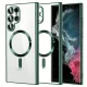 Techsuit - Luxury Crystal MagSafe tok - Samsung Galaxy S22 Ultra 5G - Sötétzöld átlátszó