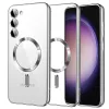 Techsuit - Luxury Crystal MagSafe tok - Samsung Galaxy S23 - Ezüst átlátszó