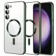 Techsuit - Luxury Crystal MagSafe tok - Samsung Galaxy S23 - Sötétzöld átlátszó