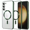 Techsuit - Luxury Crystal MagSafe tok - Samsung Galaxy S23 Plus - Sötétzöld átlátszó