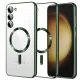 Techsuit - Luxury Crystal MagSafe tok - Samsung Galaxy S23 Plus - Sötétzöld átlátszó