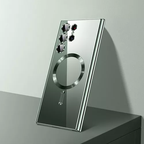 Techsuit - Luxury Crystal MagSafe tok - Samsung Galaxy S24 Ultra - Ezüst átlátszó