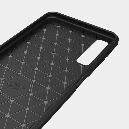 Techsuit - Carbon szilikon tok - Samsung Galaxy A7 2018 - Fekete