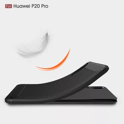 Techsuit - Carbon szilikon tok - Huawei P20 Pro - Fekete