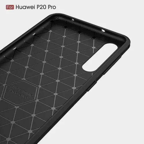 Techsuit - Carbon szilikon tok - Huawei P20 Pro - Fekete