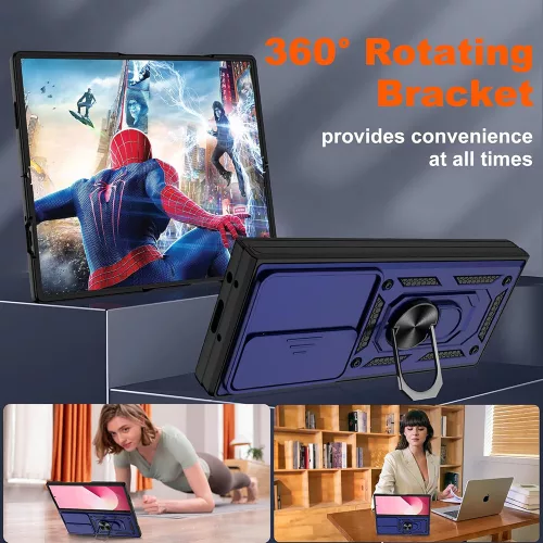 Techsuit - CamShield ütésálló tok - Samsung Galaxy Z Fold6 - Kék